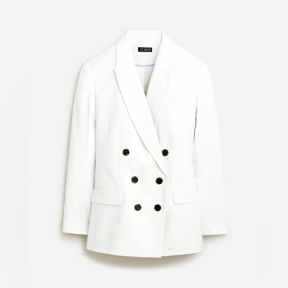 J.Crew Double-breasted blazer in stretch linen blend BZ864